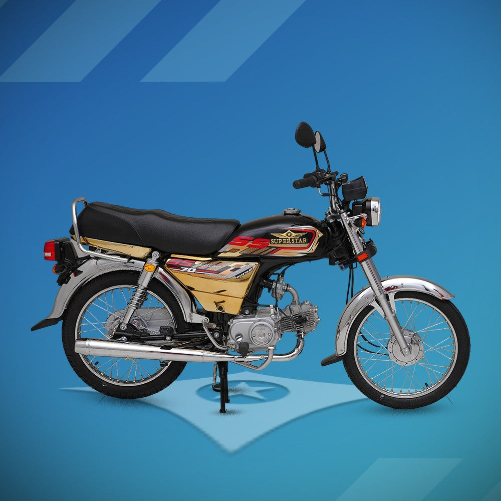 Super Star 70cc | 4 Gears | Golden Chrome– 2026 Model